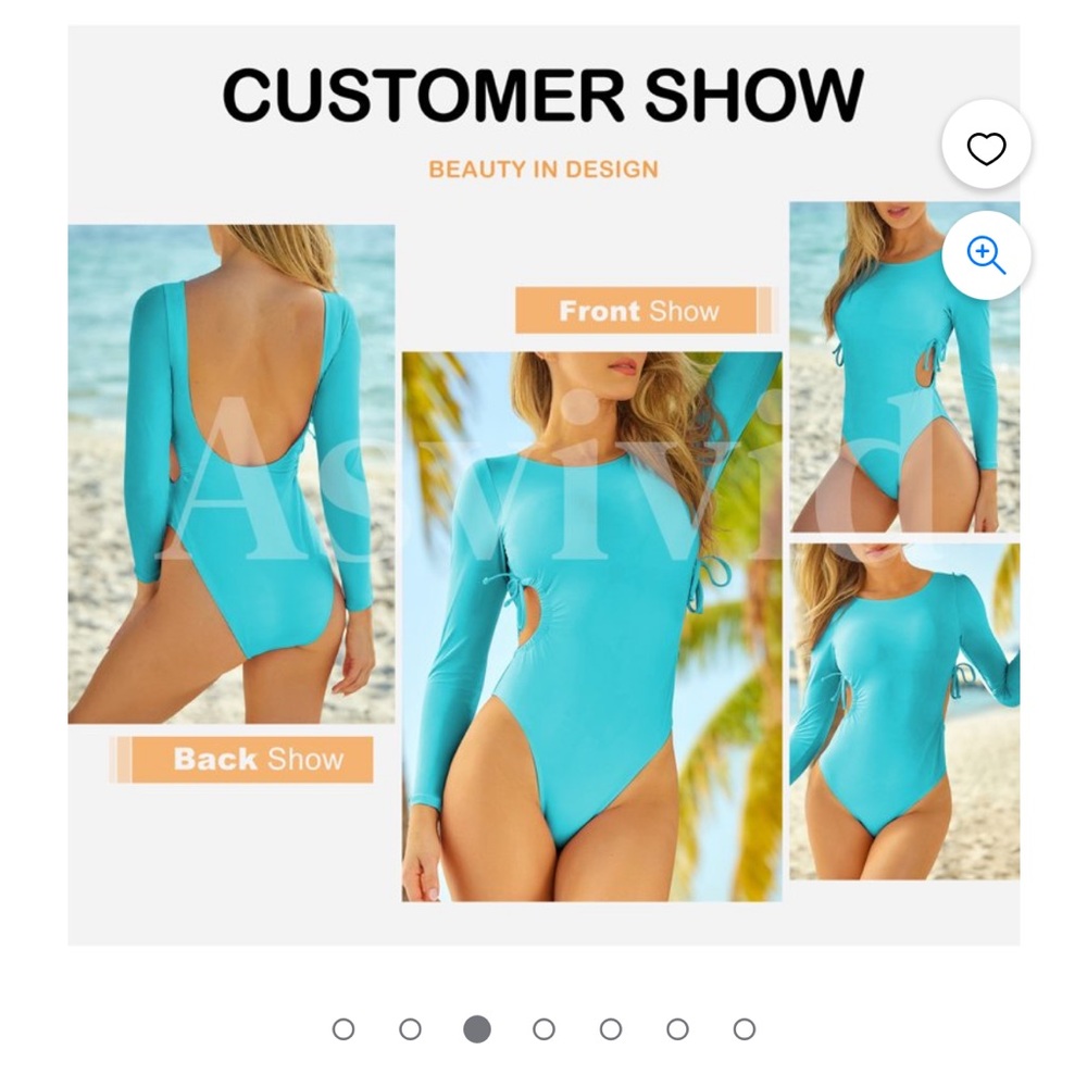 modest swimsuit long sleeve cutout XL light aqua new